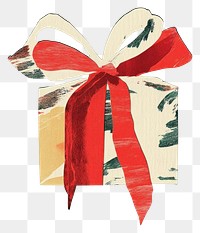 PNG Christmas gift illustration christmas ribbon.