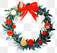 PNG Christmas wreath christmas illustration ornaments.