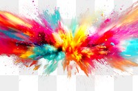 PNG Colorful explosion of paint art abstract creative.