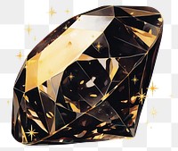 PNG A diamond illustration gemstone black.