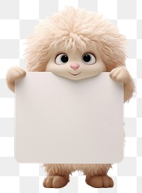 PNG Sad Goat holding board mammal animal cute.