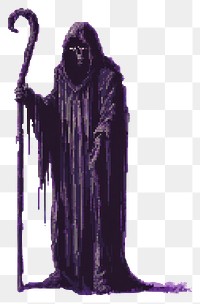 PNG Reaper design pixel style.