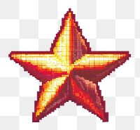 PNG Pixel art image of star pattern design illustration.