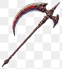 PNG Weapon scythe design pixel.