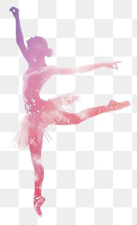 PNG Ballerina silhouette ballet performance.