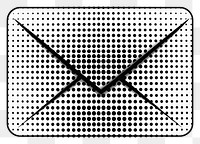 PNG Envelope halftone black white.