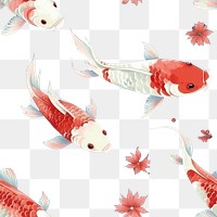 PNG Koi fish animal backgrounds pattern. 