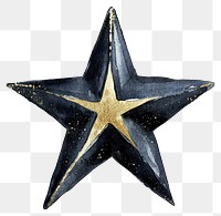 PNG Black color star watercolor painting gold.