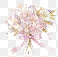 PNG Pastel coquette flowers art illustration watercolor.