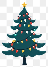 PNG Christmas tree Christmas lights christmas illustration christmas tree.