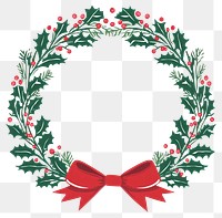 PNG Christmas holly frame illustration christmas wreath.