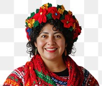 PNG Mexican woman portrait happy clothing.