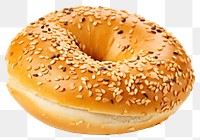 PNG Bagel bread food white background. 