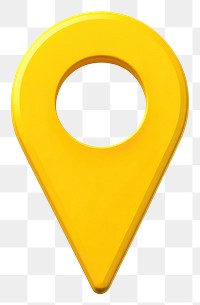 PNG Location yellow pin icon symbol navigation pointer.