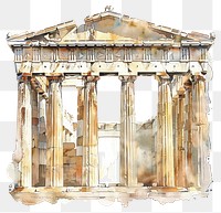 PNG An ancient greece architecture parthenon building.