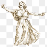 PNG An ancient Greek angry goddess painting art illustrated.