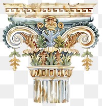 PNG A Greek architecture ornament art letterbox pineapple.