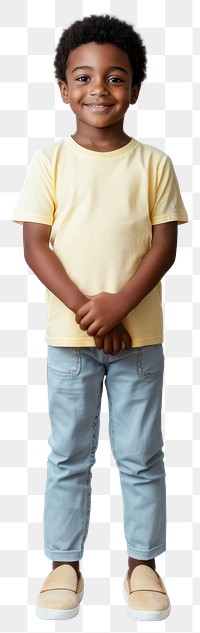 PNG Black boy standing background yellow.