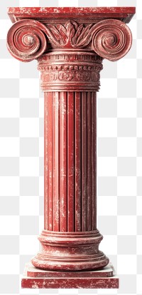 PNG Red Greek ancient column pillar architecture corinthian.