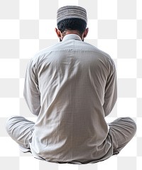 PNG Muslim man praying prayer traditional meditation.