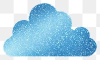 PNG Blue cloud icon backgrounds white background abstract.