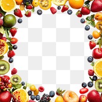 PNG Friuts background border fruit.