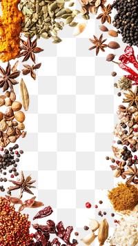 PNG Masala background spices white.