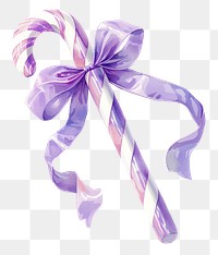 PNG Purple coquette candy cane illustration sweets ribbon.