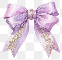 PNG Purple coquette Poison illustration watercolor ribbon.