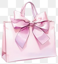 PNG Pastel soft pink coquette tote bag ribbon colors style.