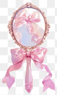 PNG Pastel soft pink coquette mirror illustration decorative clothing.