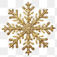 PNG A golden glitter snowflake decoration christmas nature.