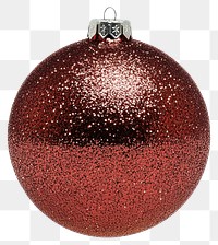 PNG A red glitter christmas bauble decoration ornament christmas decorations.