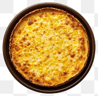 PNG A baked corn cheese on pan food pizza delicious.