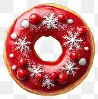 PNG A Christmas donut decorations christmas dessert.