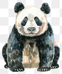 PNG An isolated panda illustration watercolor wildlife.