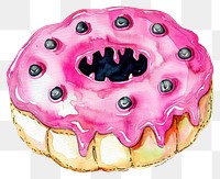 PNG Halloween food sweets illustration watercolor.