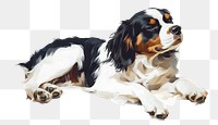 PNG Painting of a dog art artwork animal.