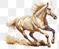 PNG Running horse painting artwork illustration.