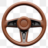 PNG Leather car steering wheel vehicle white background transportation.