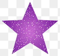 PNG Glitter purple star icon symbol shape white background.