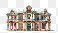 PNG Architecture illustration baroque architecture building mansion palace.