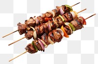 PNG 3d render of Doner kebab meat grilling cooking.