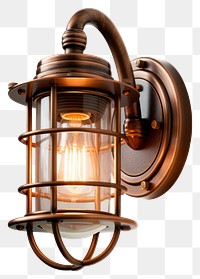 PNG Wall light lighting metal lamp. 