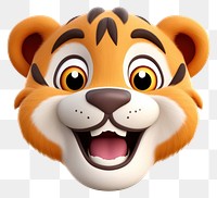 PNG Tiger emoji cartoon toy. 