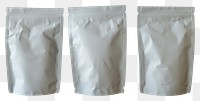 PNG Paper pouchs mockup food powder.