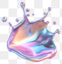 PNG Iridescent abstract splash shape illustration aesthetic beverage.