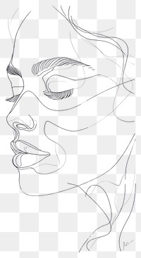 PNG Drawing sketch line face.