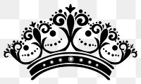 PNG Tiara illustration design black.