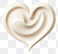 PNG Beige heart shaped cream cosmetic texture smooth.